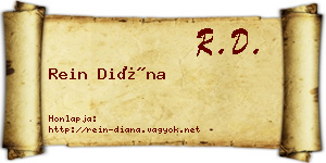 Rein Diána névjegykártya